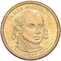 Монета 1 доллар 2007 года (P) США 4-й президент США Джеймс Мэдисон