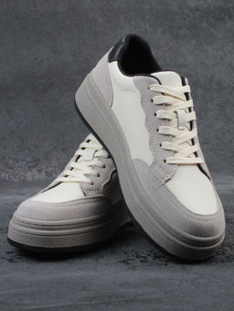 03-YE475-2 BEIGE/GREY Кроссовки женские (натуральная кожа) - Фабричный китай фото 12