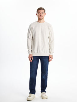 Bisiklet Yaka Uzun Kollu Erkek Sweatshirt