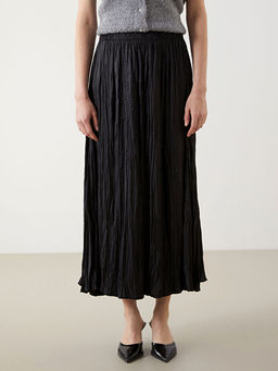 Beli Lastikli Saten Kad?n Etek