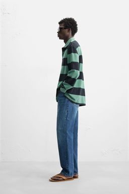 STRIPED WASHED POLO SHIRT - Zara фото 4