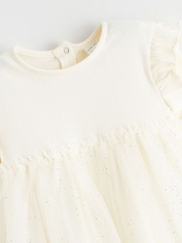 Bisiklet Yaka K?z Bebek Prenses Elbise