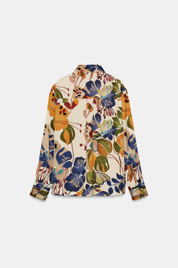 PRINTED SATIN BLOUSE - Zara фото 15