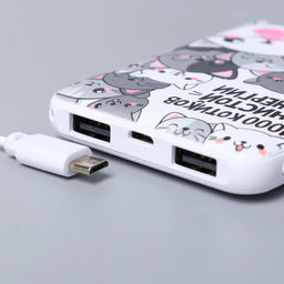 Набор маска, наушники вакуумные и внешний аккумулятор (5000 mAh) Котики, 20,5 х 16,5 см - Like me фото 11