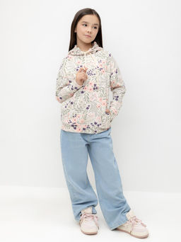 КР 302033/светлый жемчуг,летний сад джемпер (худи) для дев