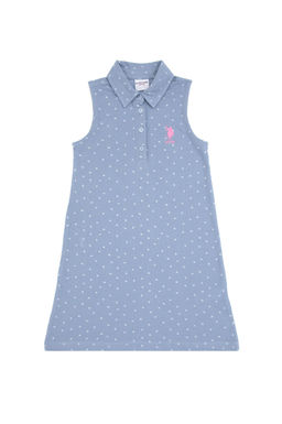 K_z _ocuk Mavi _rme Elbise - U.s. polo assn фото 2