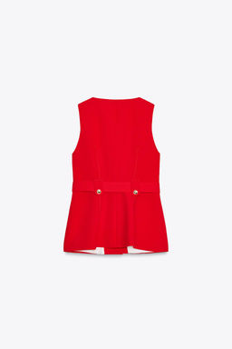 LONG WAISTCOAT WITH BELT - Zara фото 6