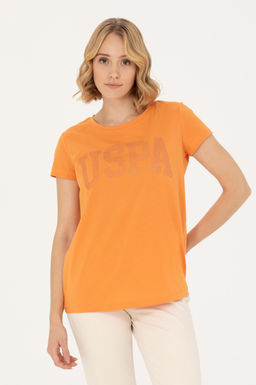 Женская оранжевая базовая футболка - U.s. polo assn фото 15