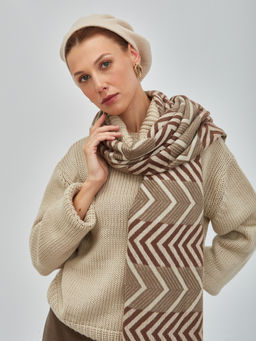 В составе шерсть и кашемир! теплый двусторонний палантин - Tantino фото 15