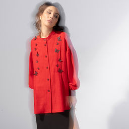 Рубашка нарядная, Нежный шум (красная) - Charutti фото 6