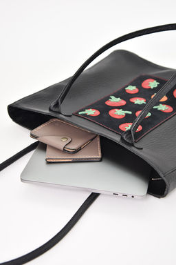 Сумка с аппликацией ДС-664-366 черный - Protege фото 4