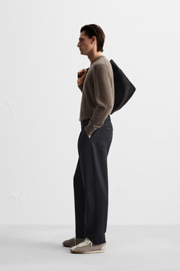 COTTON/WOOL PLEATED TROUSERS - Zara фото 13