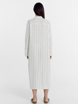 Платье женское светло-молочное в полоску полоска на св.молочном 152627