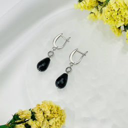 Серьги из Агата и Горного Хрусталя