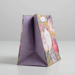Пакет подарочный крафтовый квадратный, упаковка, «With love», 14×14×9 см