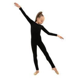 Комбинезон гимнастический Grace Dance, c длинным рукавом, р. 32, цвет чёрный  фото 4