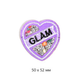 Термоаппликации ТВТ.ТЕР.38.7 со стразами Glam 50х52мм 10 шт