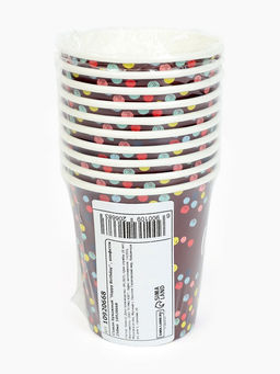 Цена за 10 шт. Стакан одноразовый бумажный Happy Birthday, 250 мл