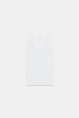 CAMISETA MANGA SISA / Blanco - Zara фото 4