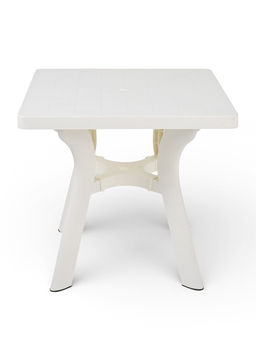 Стол садовый «Атлант», 80×80×76.5 см, квадратный, пластиковый, белый