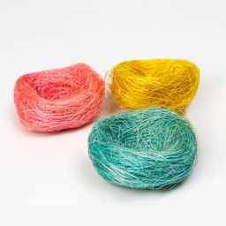 Гнездо, крашеная солома, 7 см, микс цветов - Пижон фото 6