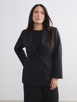 Beli Kemerli Kad?n Blazer Ceket