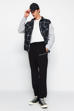 TRENDYOL MAN Siyah Oversize/Genis Kesim Minimal Yaz?l? Jogger Esofman Alt? TMNAW24EA00000 - Trendyolmilla фото 3