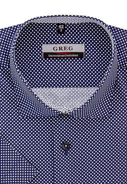 Сорочка мужская короткий рукав GREG 223/107/06/Z/1 STRETCH