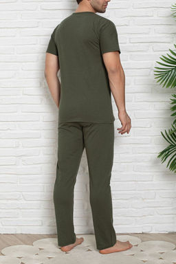 Trendyolmilla Man Lacivert Regular Fit Orme Pijama Tak?m? TMNSS25PT00040  фото 2