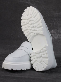 03-PDD178-1 GRAY WHITE Лоферы женские (натуральная кожа)