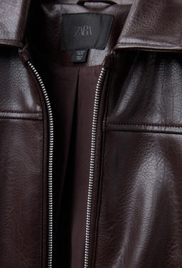 FAUX LEATHER BOMBER JACKET - Zara фото 10