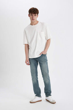 Pedro Slim Fit Джинсовые брюки узкого кроя с нормальной талией и узкими штанинами - Defacto фото 4