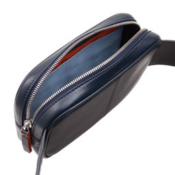 Итальянская кожаная поясная сумка DuDu серии Devon | морской пэчворк - Dudubags фото 4