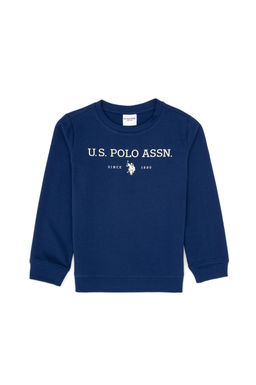 Erkek _ocuk _ndigo Bisiklet Yaka Sweatshirt Sepette S_rpriz _ndirim
