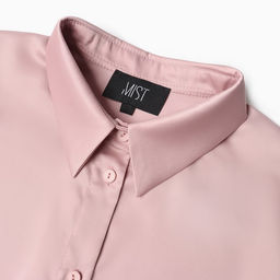 Блузка женская шелковая MIST plus-size, размер 58, цвет пыльная роза