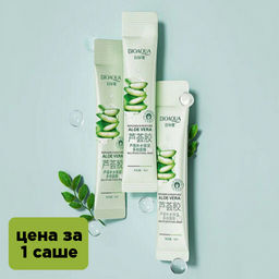 Мультиэффективная освежающая маска с экстрактами Алоэ Вера и гамамелиса 4 мл*1 саше - Bioaqua фото 2