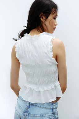 Top fruncido con lazadas - H&m фото 8