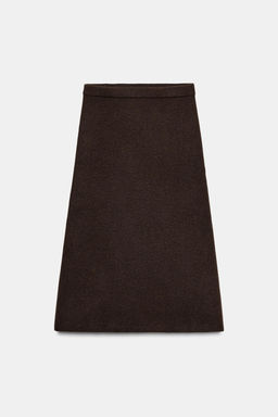 FALDA MIDI PUNTO / Marr?n - Zara фото 6