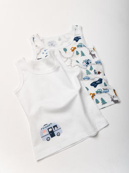 Майка для мальчика 4 шт., бел/мятный, 561