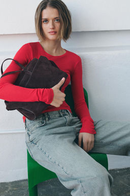 BOLSO PIEL CITY / Marr?n