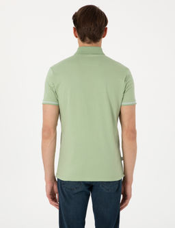 A__k Haki Slim Fit %100 Pamuk Ti__rt