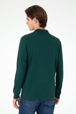 Мужской темно-зеленый базовый свитшот - U.s. polo assn фото 5