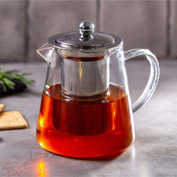 Чайник заварочный 750мл AROMA из боросиликатного стекла, нерж.сталь арт. 008247