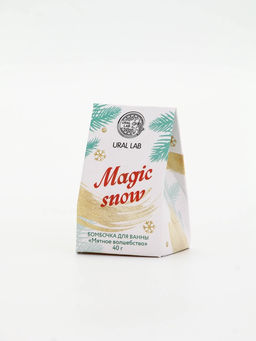 Цена за 2 шт. Бомбочка для ванны Magic snow, 40 гр, аромат мятное волшебство, Ural Lab