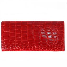 Портмоне женское Croco-ПР-952 натуральная кожа 3 отд, 5 карм, красный крокодил (203) 202868 фото 2