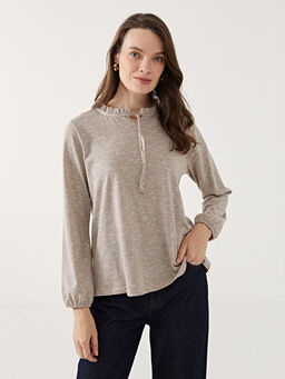 Ba?lamal? Yaka Kad?n Bluz