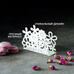 Салфетница Цветы, 134,59 см, цвет белый - Simaland фото 3