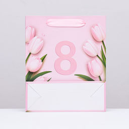 Цена за 2 шт. Пакет ламинированный вертикальный Женский день, 21?25?8 см