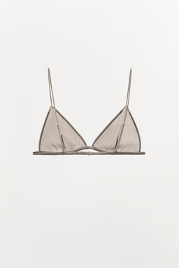 SILK TRIANGLE BRALETTE - Zara фото 10