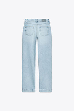 JEANS Z.04 STRAIGHT MID-WAIST FULL LENGTH - Zara фото 17